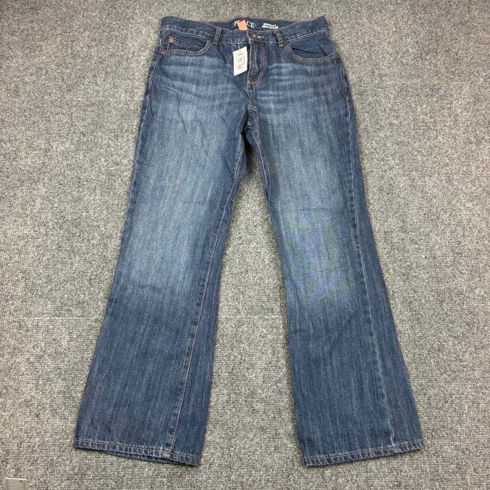 The Children's Place Boys Husky Bootcut Jeans Medium Wash Kids Size 12 Husky NEW
